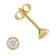 trendor 15881 Diamond Stud Earrings Yellow Gold 750/18K 0.35 carat Image 3