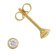 trendor 15880 Diamond Stud Earrings Yellow Gold 750/18K 0.25 carat Image 3