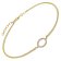 trendor 15903 Anklet with Glitter Ring Gold Plated 925 Silver Image 1