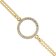 trendor 15903 Anklet with Glitter Ring Gold Plated 925 Silver Image 2