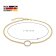 trendor 15903 Anklet with Glitter Ring Gold Plated 925 Silver Image 5