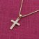 trendor 15907 Girls' Cross Pendant Gold 585 / 14K + Gold-Plated Silver Chain Image 3