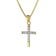 trendor 15908 Girls' Cross Pendant Gold 585 / 14K + Gold-Plated Silver Chain Image 1