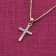 trendor 15908 Girls' Cross Pendant Gold 585 / 14K + Gold-Plated Silver Chain Image 3