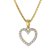 trendor 15910 Girls' Heart Pendant 333/8K Gold + Gold-Plated Silver Chain Image 1
