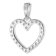 trendor 15911 Heart Pendant For Girls White Gold 333/8K + Silver Chain Image 2