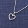 trendor 15911 Heart Pendant For Girls White Gold 333/8K + Silver Chain Image 3