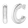 trendor 15917 Women's Earrings 925 Silver Half Hoop Earrings ⌀ 25 mm Image 1