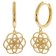 trendor 15919 Women's Hoop Earrings Mandala Gold-Plated 925 Silver Image 1
