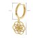trendor 15919 Women's Hoop Earrings Mandala Gold-Plated 925 Silver Image 4