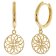 trendor 15921 Women's Hoop Earrings Flower Of Life Gold-Plated 925 Silver Image 1