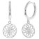 trendor 15920 Women's Hoop Earrings Flower Of Life 925 Silver Image 1