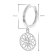 trendor 15920 Women's Hoop Earrings Flower Of Life 925 Silver Image 4