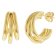 trendor 15925 Earrings Half Hoop Gold-Plated 925 Silver ⌀ 20 mm Image 1