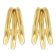 trendor 15925 Earrings Half Hoop Gold-Plated 925 Silver ⌀ 20 mm Image 2