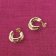 trendor 15925 Earrings Half Hoop Gold-Plated 925 Silver ⌀ 20 mm Image 3