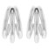 trendor 15926 Women's Earrings Half Hoop 925 Silver ⌀ 24 mm Image 2