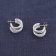 trendor 15928 Women's Earrings Half Hoop 925 Silver ⌀ 18 mm Image 3