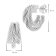 trendor 15928 Women's Earrings Half Hoop 925 Silver ⌀ 18 mm Image 5