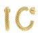 trendor 15931 Women's Half Hoop Earrings Gold-Plated 925 Silver ⌀ 22 mm Image 1