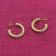 trendor 15931 Women's Half Hoop Earrings Gold-Plated 925 Silver ⌀ 22 mm Image 3