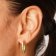 trendor 15931 Women's Half Hoop Earrings Gold-Plated 925 Silver ⌀ 22 mm Image 4