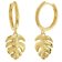 trendor 15934 Earrings with Monstera Leaf Gold-Plated 925 Silver Image 1