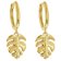 trendor 15934 Earrings with Monstera Leaf Gold-Plated 925 Silver Image 2