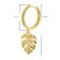 trendor 15934 Earrings with Monstera Leaf Gold-Plated 925 Silver Image 5