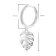 trendor 15933 Women's Earrings with Monstera Leaf 925 Silver Image 5