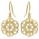 trendor 15938 Women's Earrings Mandala Gold-Plated 925 Sterling Silver Image 2