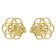 trendor 15940 Women's Earrings Flower Of Life Gold Plated 925 Silver ⌀ 10 mm Image 2