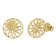 trendor 15942 Women's Earrings Flower Of Life Gold Plated 925 Silver ⌀ 10 mm Image 1