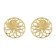 trendor 15942 Women's Earrings Flower Of Life Gold Plated 925 Silver ⌀ 10 mm Image 2