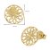 trendor 15942 Women's Earrings Flower Of Life Gold Plated 925 Silver ⌀ 10 mm Image 5
