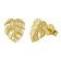 trendor 15944 Women's Stud Earrings Monstera Leaf Gold Plated 925 Silver Image 1