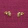 trendor 15944 Women's Stud Earrings Monstera Leaf Gold Plated 925 Silver Image 3