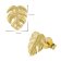 trendor 15944 Women's Stud Earrings Monstera Leaf Gold Plated 925 Silver Image 5