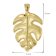 trendor 15956 Women's Necklace Monstera Leaf Gold Plated 925 Silver Image 6
