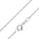 trendor 15958 Men's Curb Chain Necklace Silver 925 Rhodium Plated Width 1.4 mm Image 1