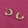 trendor 15986 Women's Earrings Half Hoops 925 Silver Gold-Plated ⌀ 25 mm Image 2