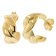 trendor 15987 Ladies' Earrings Half Hoops 925 Silver Gold-Plated ⌀ 15 mm Image 1