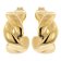 trendor 15987 Ladies' Earrings Half Hoops 925 Silver Gold-Plated ⌀ 15 mm Image 2