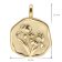 trendor 68002-02 Necklace With Month Flower February 925 Silver Gold Plated Image 6