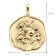 trendor 68002-03 Necklace With Month Flower March 925 Silver Gold Plated Image 6