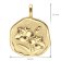 trendor 68002-08 Necklace With Month Flower August 925 Silver Gold Plated Image 6