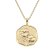 trendor 68002-10 Necklace With Month Flower October 925 Silver Gold Plated Image 1