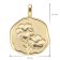 trendor 68002-10 Necklace With Month Flower October 925 Silver Gold Plated Image 6