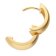 trendor 68076 Women's Hoop Earrings 925 Gold Plated Silver Ø 15 mm Image 3