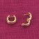 trendor 68076 Women's Hoop Earrings 925 Gold Plated Silver Ø 15 mm Image 4